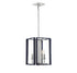 Champlin 4-Light Pendant in Navy with Polished Nickel Accents