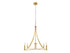 4-Light Chandelier in Brushed Nickel