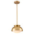 Ravenna Modern Gold Pendant Light with Milk Glass Shade 1- Light