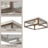 Monviso Rustic Farmhouse Flush Mount Ceiling Light Brush Nickel / Bronze 2-Lights