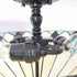 Monopoli 3-Light Tiffany Glass Semi-Flush Mount Ceiling Light
