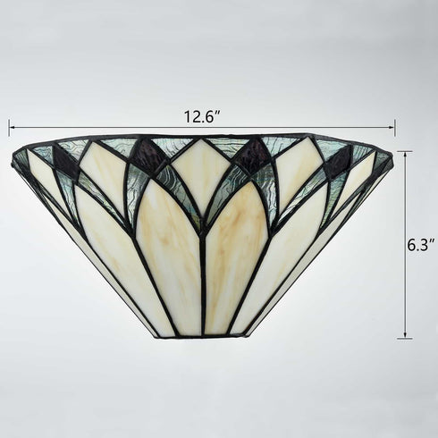 Bevagna Tiffany Style Stained Glass Wall Sconce, 1-Light