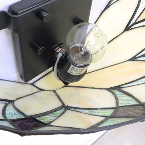 Bevagna Tiffany Style Stained Glass Wall Sconce, 1-Light