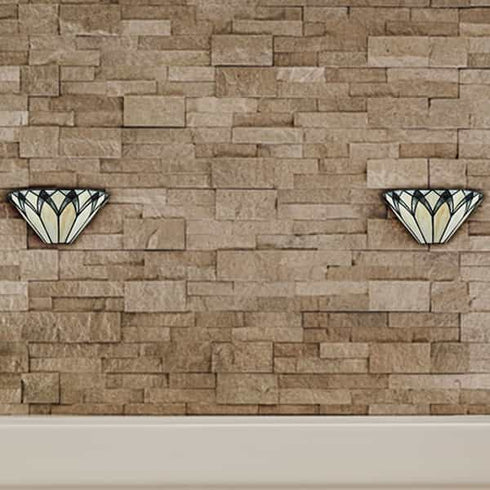 Bevagna Tiffany Style Stained Glass Wall Sconce, 1-Light