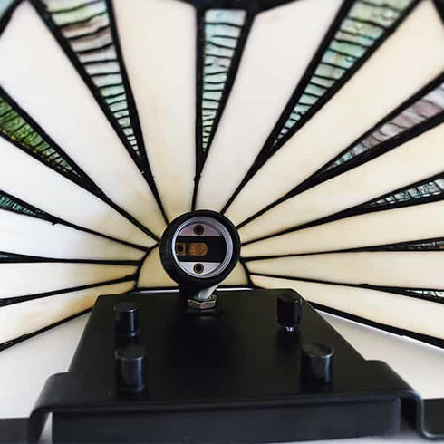 Montefalco Tiffany Stained Glass Wall Sconce, 1-Light Black Wall Mount Lamp
