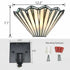Montefalco Tiffany Stained Glass Wall Sconce, 1-Light Black Wall Mount Lamp