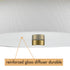 Modern Gold Ceiling Light Flush Mount with White Linen Shade