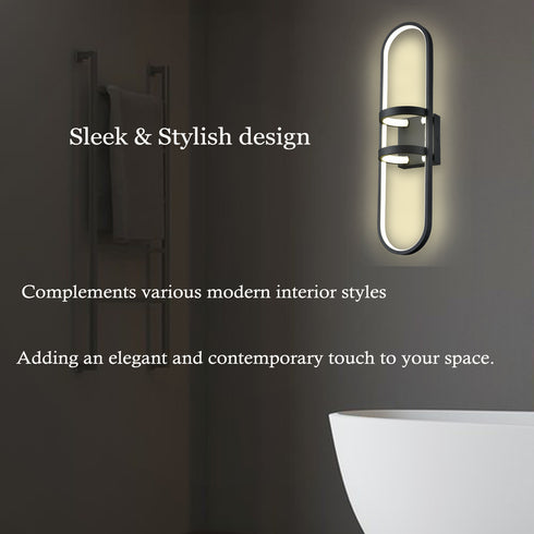 Dolomite Black LED Wall Sconce Modern Wall Light Indoor