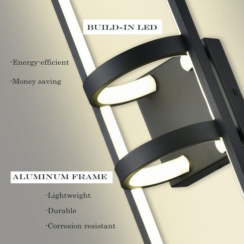 Dolomite Black LED Wall Sconce Modern Wall Light Indoor