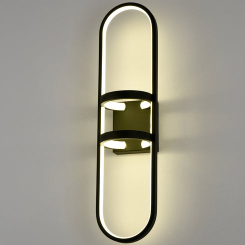Dolomite Black LED Wall Sconce Modern Wall Light Indoor