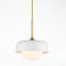Industrial Modern Kitchen Pendant Light White Barn and Glass Shade