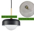 Industrial Modern Black Barn Pendant Light with Glass Shade