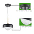Industrial Modern Black Barn Pendant Light with Glass Shade