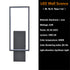 Modern Black Metal LED Wall Sconce with Rectangle Aluminum Shade Neutral Light 4000K