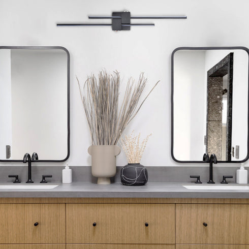 Modern Black Creative Wave Strip Led Wall Light Fixture