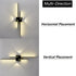 Modern Black Creative Wave Strip Led Wall Light Fixture