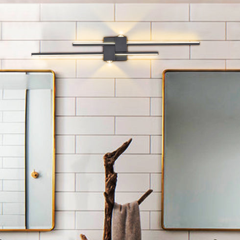 Modern Black Creative Wave Strip Led Wall Light Fixture