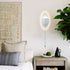 White Bedside LED-15W-4000K Wall Light, Simple and Small Wall Sconce with Pull Chain Switch