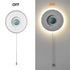 Modern Round Acrylic LED Wall Sconce 18W-4000K with Pull Chain Switch
