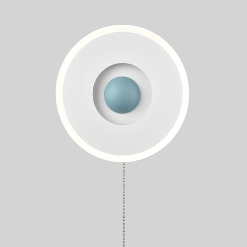 Modern Round Acrylic LED Wall Sconce 18W-4000K with Pull Chain Switch