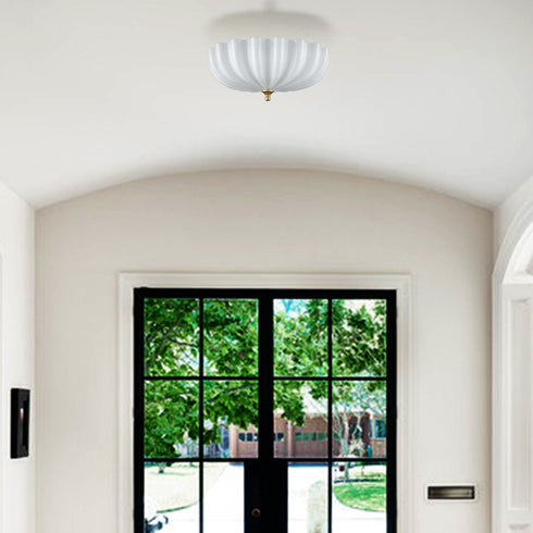 Gold 3-Light Ceiling Light Brass with Milk Glass