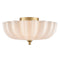 Gold 3-Light Ceiling Light Brass with Milk Glass