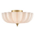 Gold 3-Light Ceiling Light Brass with Milk Glass