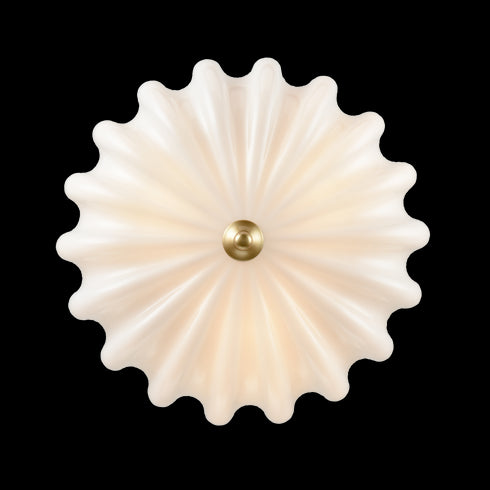 Gold 3-Light Ceiling Light Brass with Milk Glass