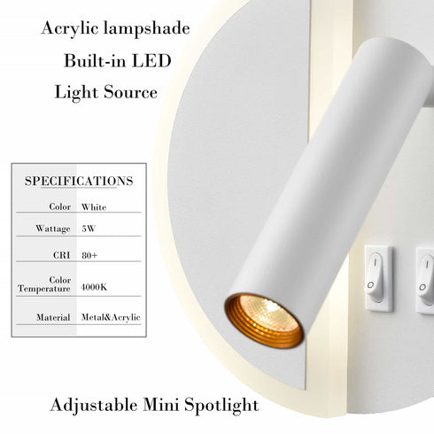 Modern LED Sconces Wall Lighting Indoor White Wall Sconce