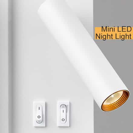 Modern LED Wall Sconce Indoor White Wall Light with Switch