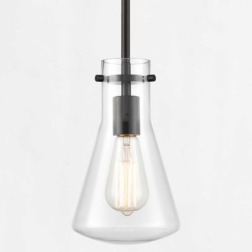 ORB Pendant Light Clear Glass Hanging Ceiling Light Fixture