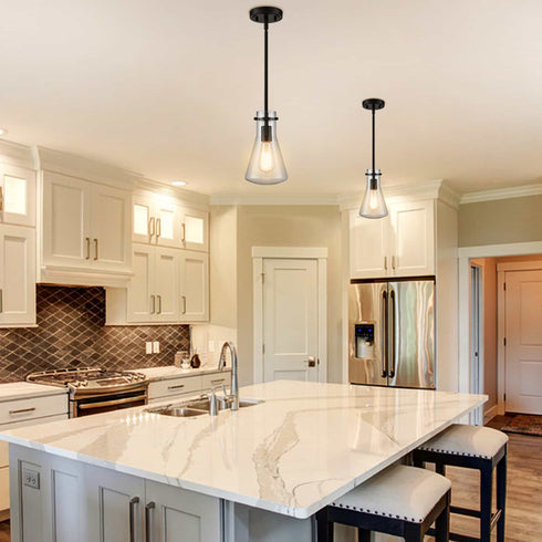 ORB Pendant Light Clear Glass Hanging Ceiling Light Fixture