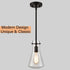 ORB Pendant Light Clear Glass Hanging Ceiling Light Fixture