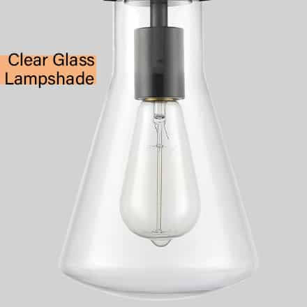 ORB Pendant Light Clear Glass Hanging Ceiling Light Fixture