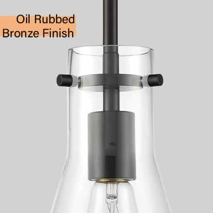 ORB Pendant Light Clear Glass Hanging Ceiling Light Fixture