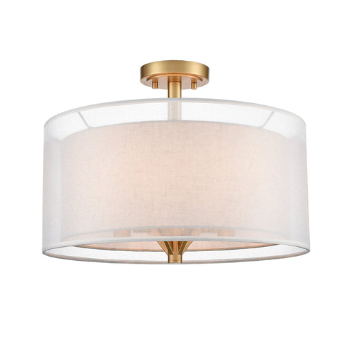 Modern Gold Drum Ceiling Light 5-Light