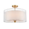 Modern Gold Drum Ceiling Light 5-Light