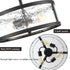 Farmhouse Semi Flush Mount Ceiling Light with Hammered Glass 3- Light
