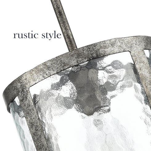 Rustic Pendant Lighting Farmhouse Pendant Light Kitchen Island Glass Shade 1-Light