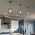 Rustic Pendant Lighting Farmhouse Pendant Light Kitchen Island Glass Shade 1-Light