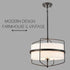 Farmhouse Black Drum Chandelier Light with Fabric Shade