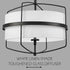 Farmhouse Black Drum Chandelier Light with Fabric Shade