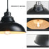 Black Pendant Light Fixture Dome Kitchen Islands Hanging Light