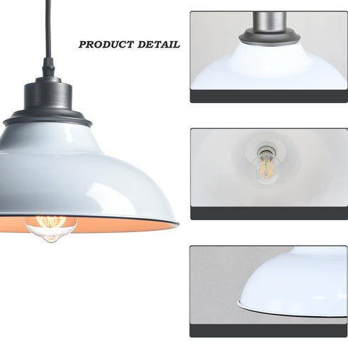 White Pendant Light Fixture Dome Kitchen Islands Hanging Light