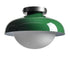 Modern Green Barn Ceiling Light Fixture Opal Glass Shade