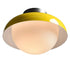Modern Yellow Barn Ceiling Light Fixture Opal Glass Shade