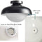 Modern Black Barn Ceiling Light Fixture Opal Glass Shade
