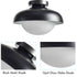 Modern Black Barn Ceiling Light Fixture Opal Glass Shade