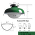 Modern Green Barn Ceiling Light Fixture Opal Glass Shade