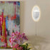 White Bedside LED-15W-4000K Wall Light, Simple and Small Wall Sconce with Pull Chain Switch